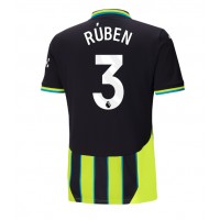 Manchester City Ruben Dias #3 Fußballbekleidung Auswärtstrikot 2024-25 Kurzarm